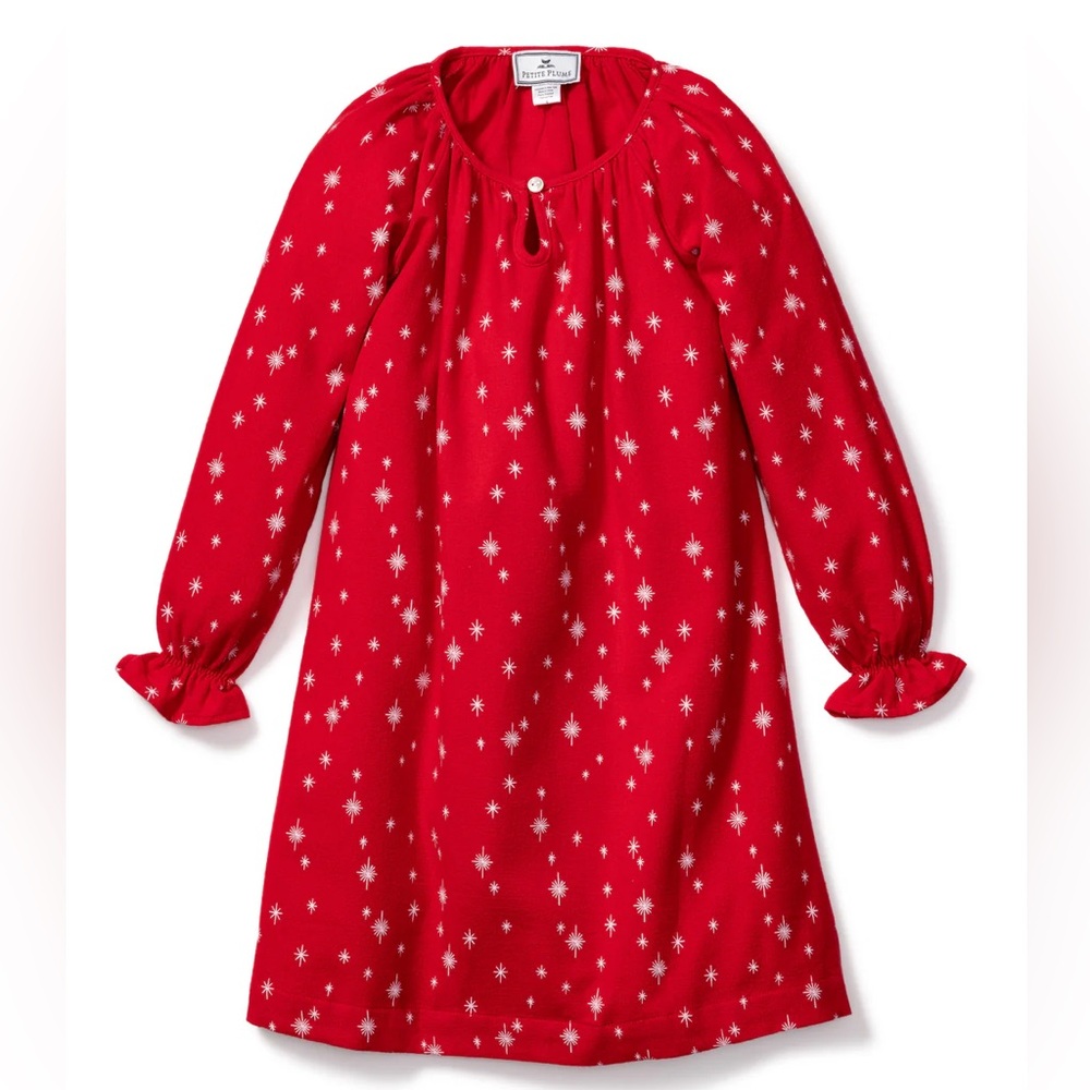 Petite Plume Delphine Nightgown in‎ Red Starry Night